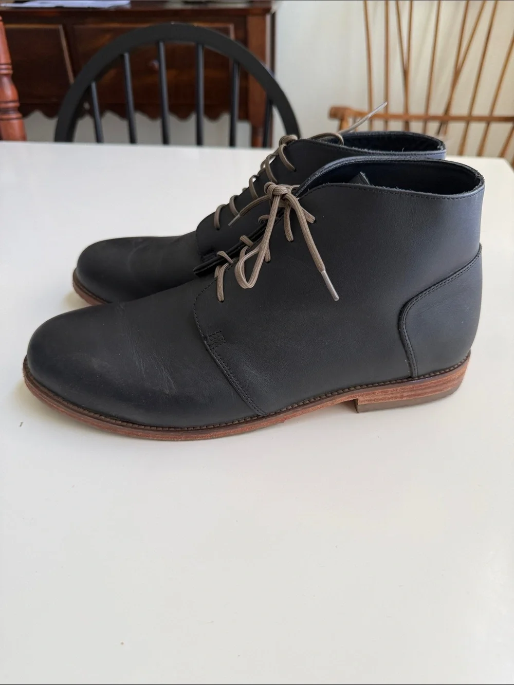 Nisolo Men's Black Leather Lace-Up Chukka Boots - 10